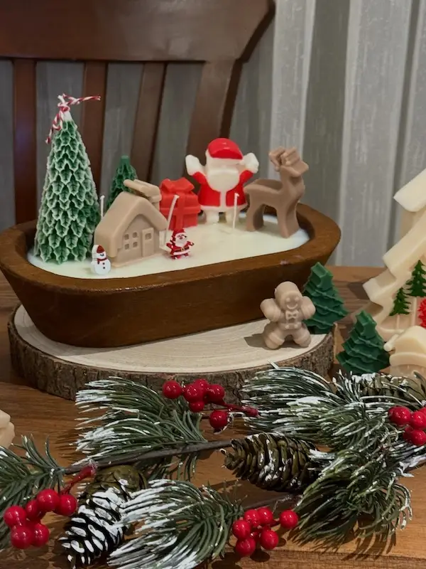 DIY Christmas candles homemade