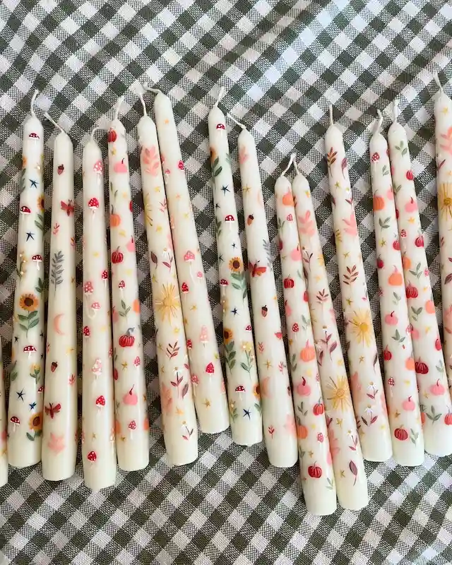 DIY Christmas candles homemade