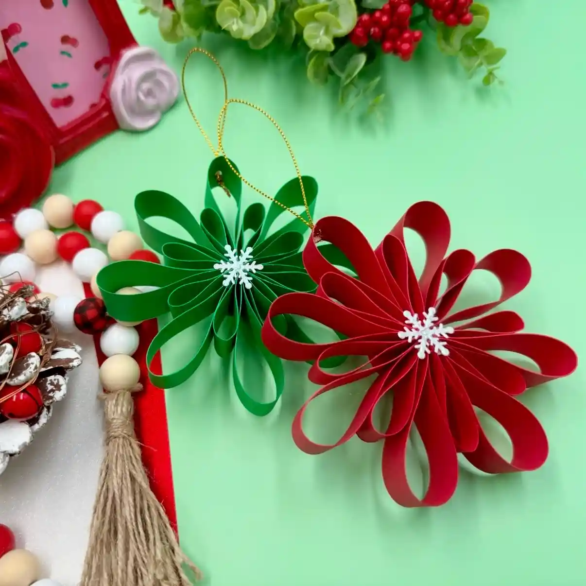 DIY paper Christmas ornaments