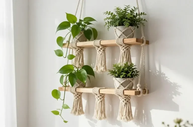 11 DIY Macrame Shelf Ideas