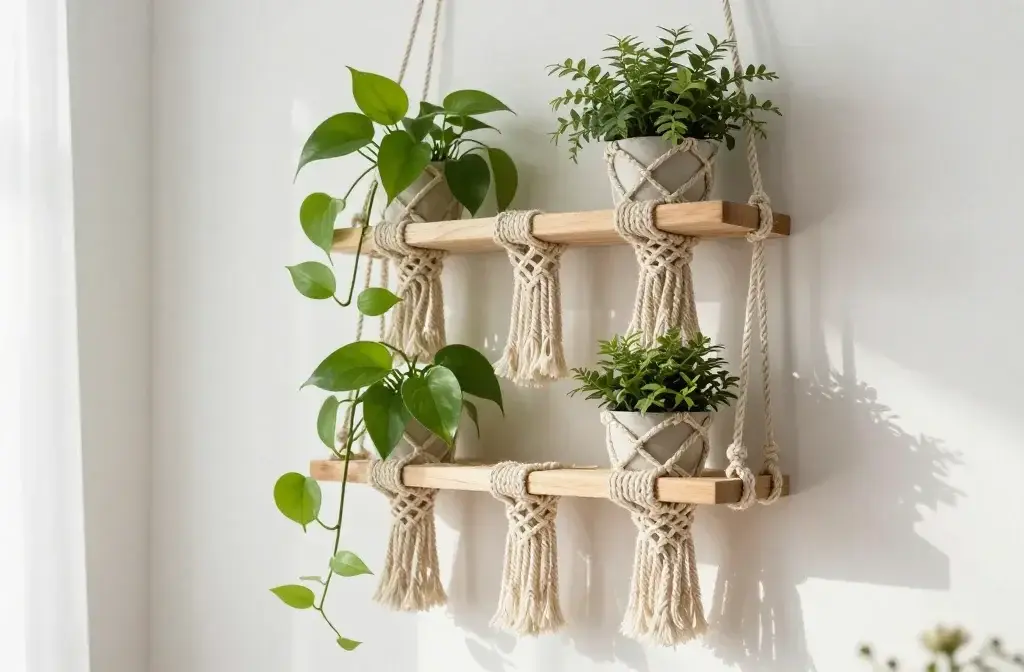 11 DIY Macrame Shelf Ideas