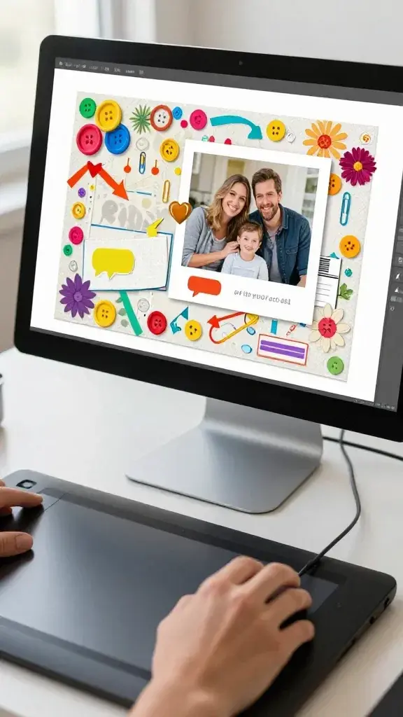 Digital Scrapbooking Ideas: 14 Beautiful Layouts You Can Make on Your Computer 4 Item 3
