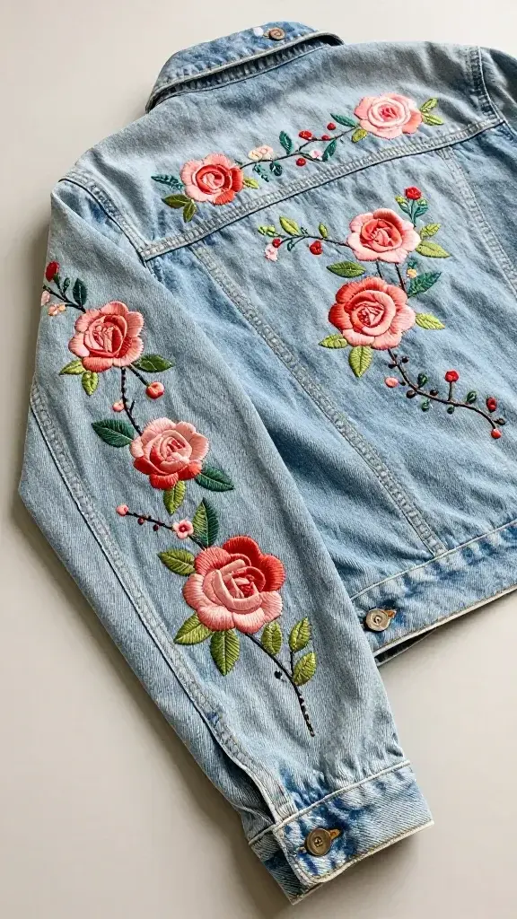Embroidery on Clothing Ideas: How to Customize Jeans Jackets and Bags 2 Item 1