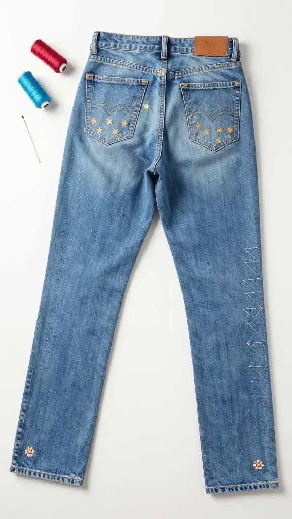 Embroidery on Clothing Ideas: How to Customize Jeans Jackets and Bags 3 Item 2