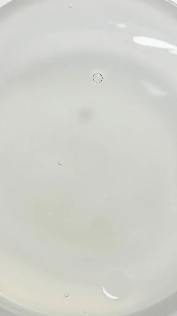 Closeup of clear epoxy resin with air bubbles
