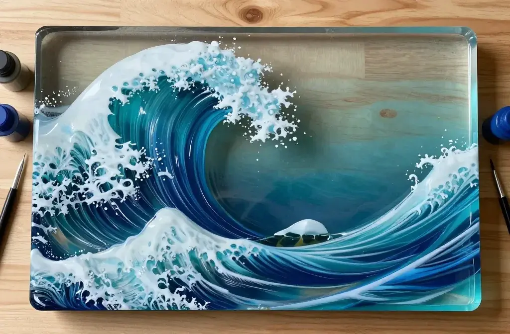 How to Do a Resin Ocean Wave Pour: Tutorial for Beginners