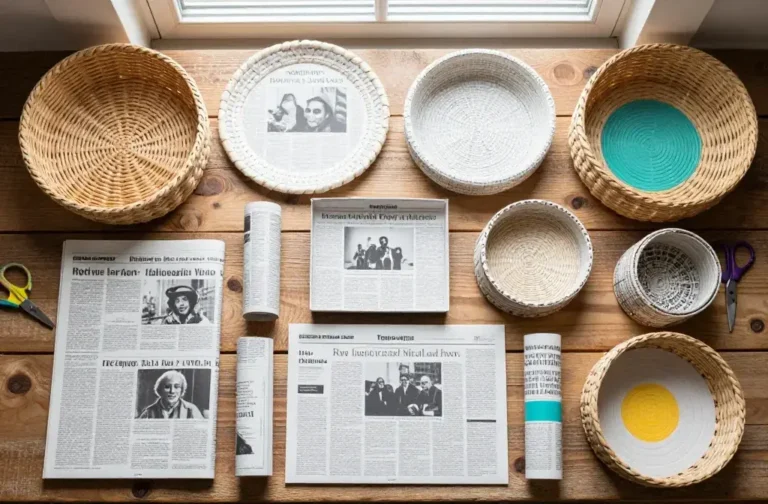 How to Make Newspaper Craft Projects: 10 Functional Upcycled Paper Ideas