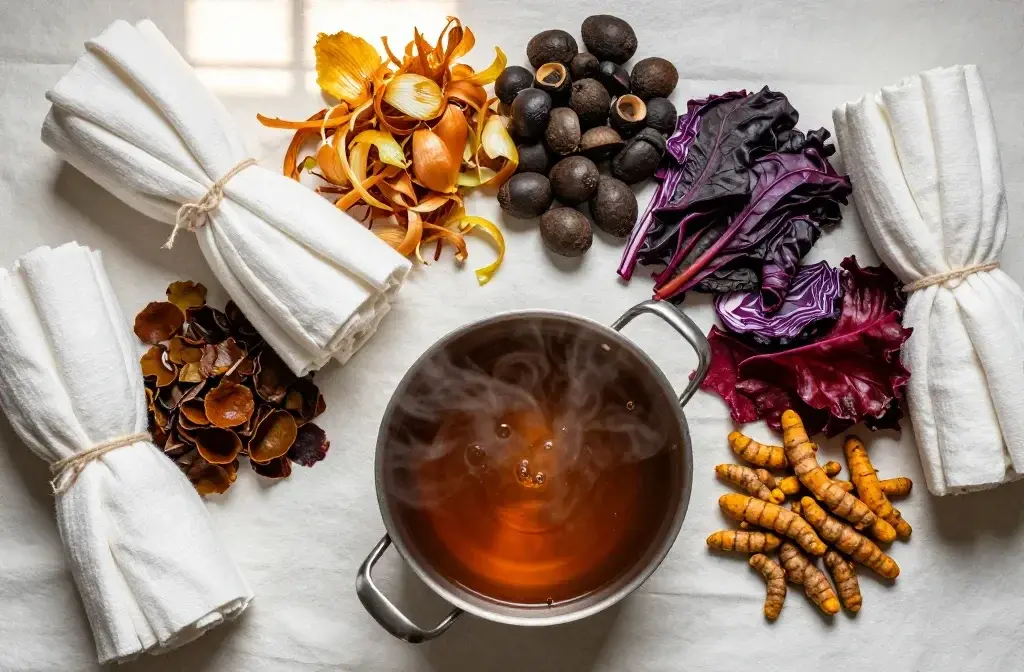 How to Make Natural Dye for Fabric From Plants and Kitchen Scraps