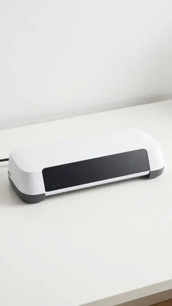 Cricut Explore Air 2 machine on white desk
