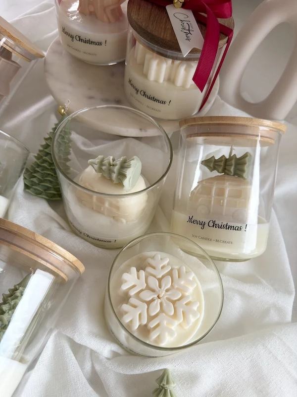 DIY Christmas candles homemade