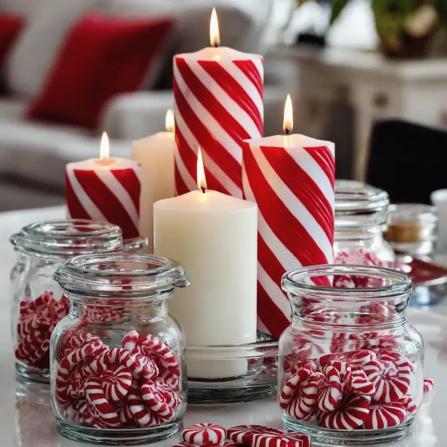 DIY Christmas candles homemade