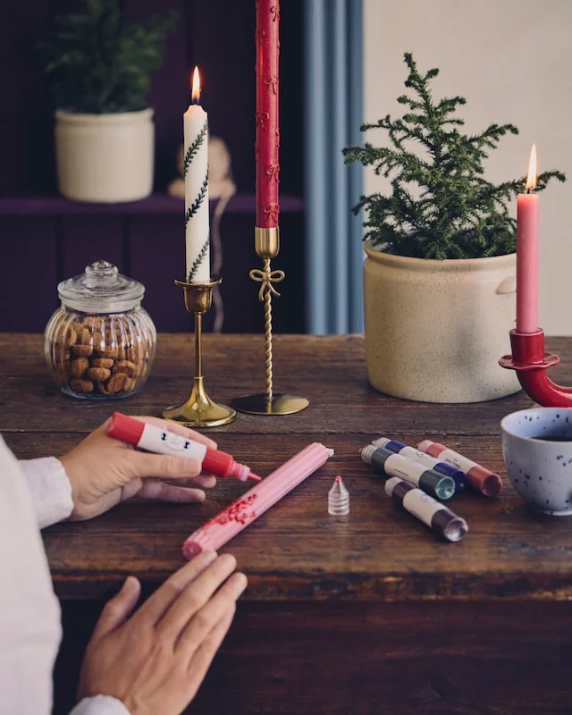 DIY Christmas candles homemade