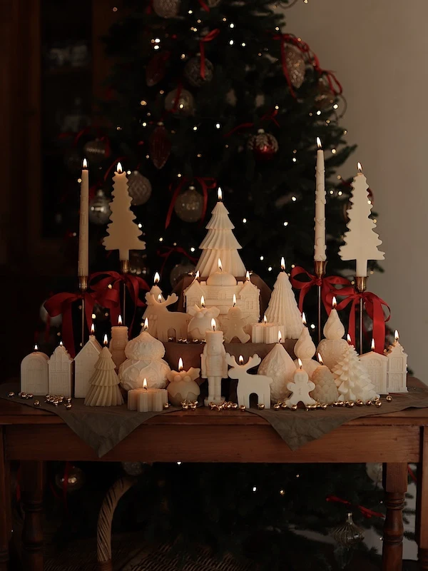 DIY Christmas candles homemade