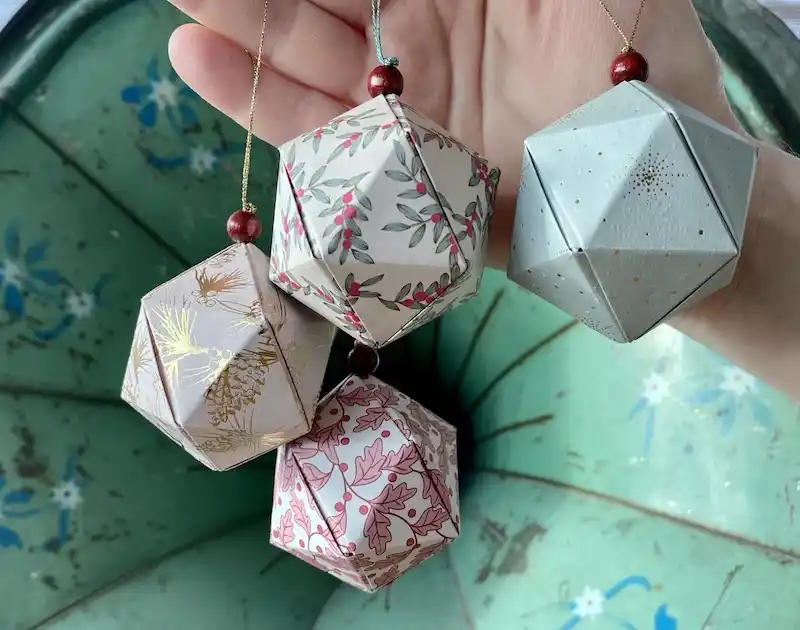 DIY paper Christmas ornaments