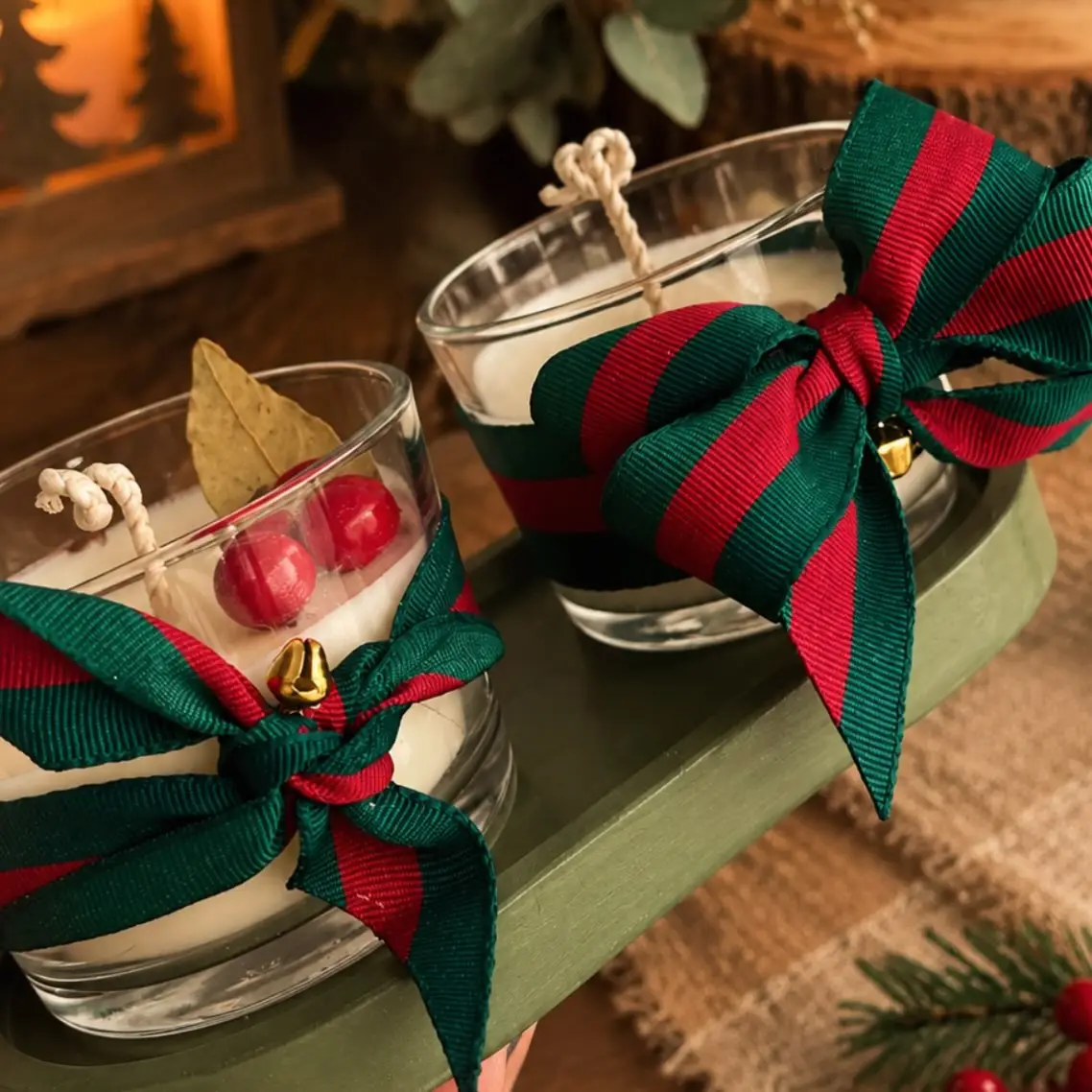 DIY Christmas candles homemade