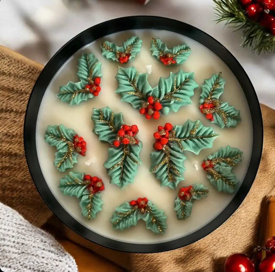DIY Christmas candles homemade