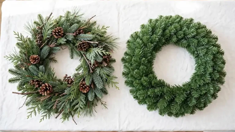 artificial vs natural Christmas wreath which is better