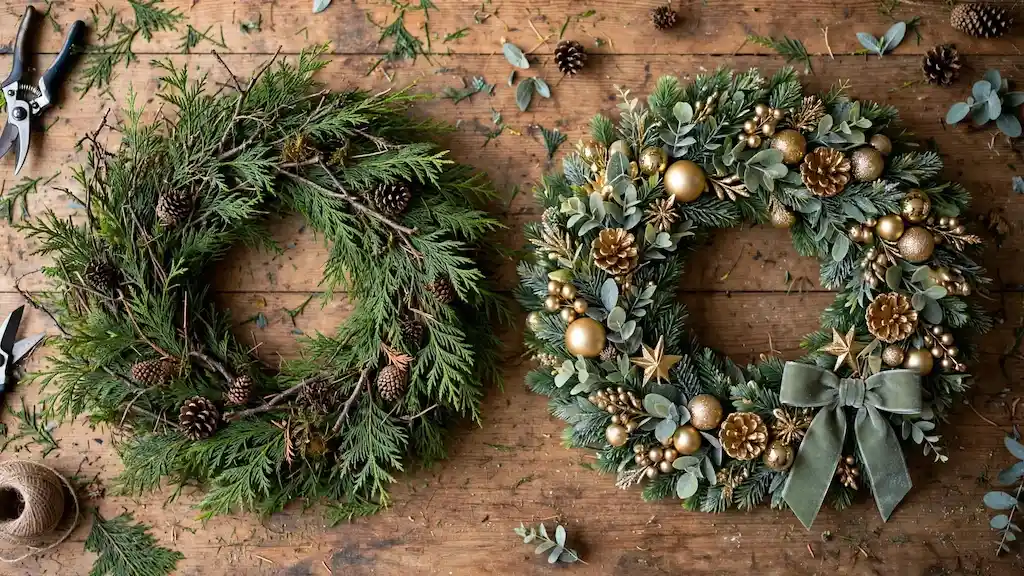 artificial vs natural Christmas wreath which is better