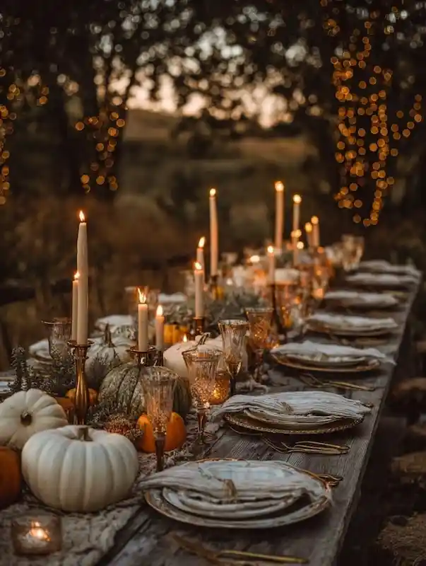 Thanksgiving DIY decor ideas harvest table