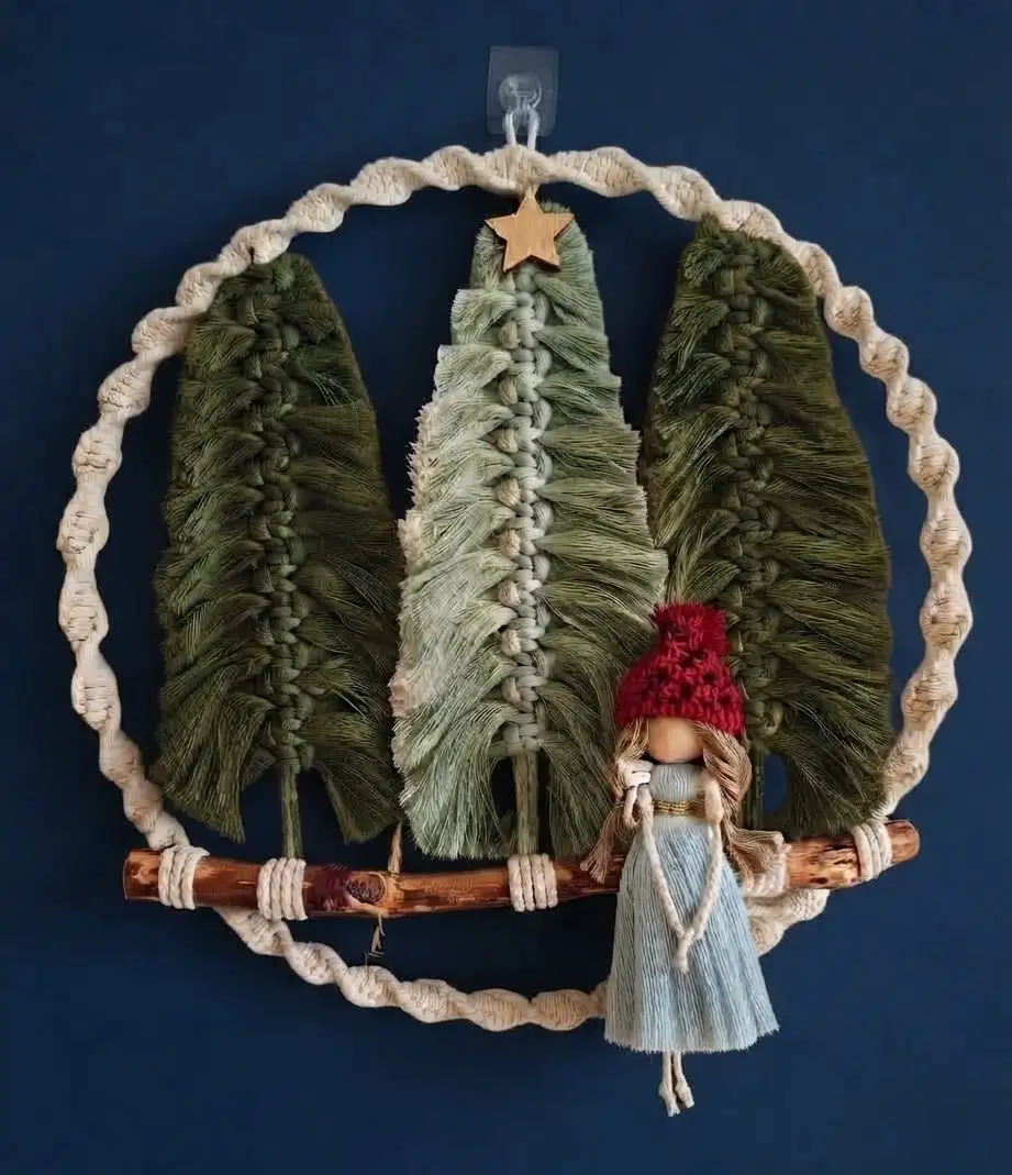 macrame Christmas ornaments DIY
