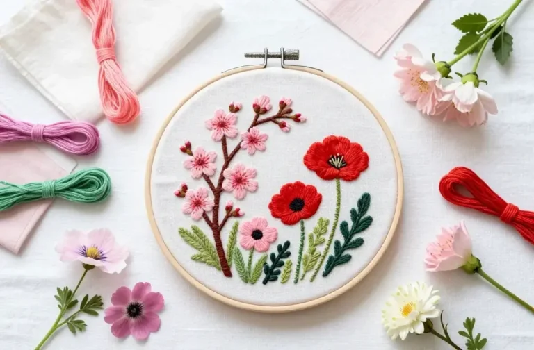 Spring Floral Embroidery Patterns: 10 Fresh Botanical Designs to Stitch