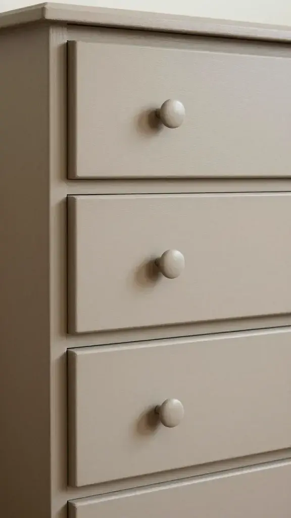 Vintage wooden dresser with matte chalk paint finish