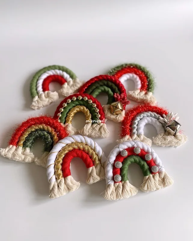 macrame Christmas ornaments DIY