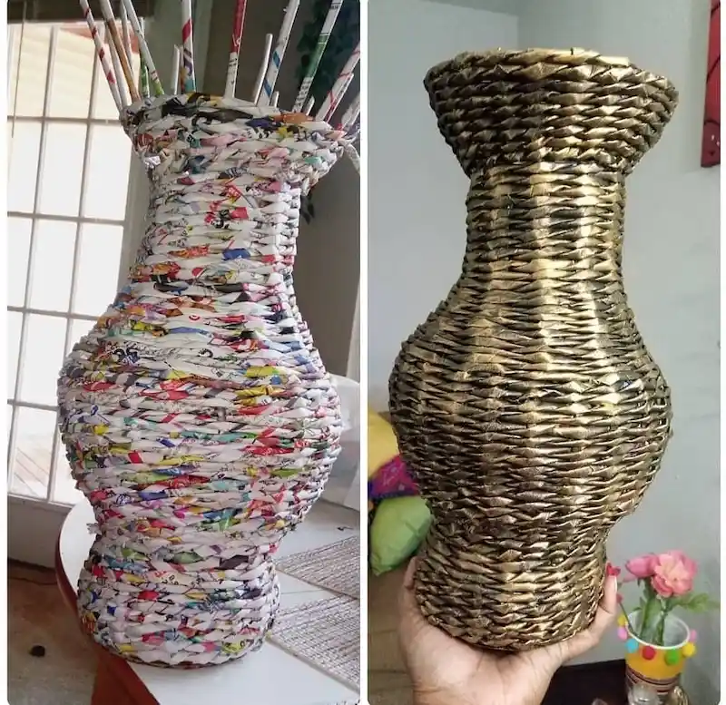 newspaper craft projects upcycled