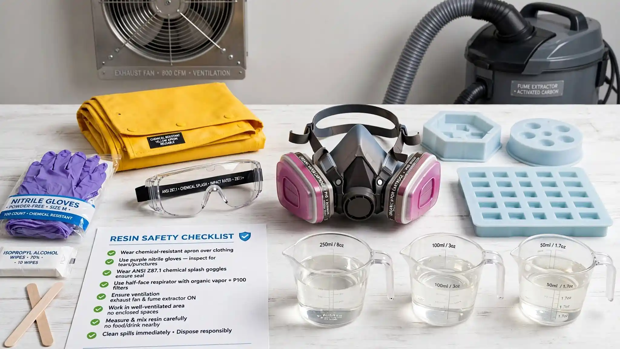 resin safety equipment checklist