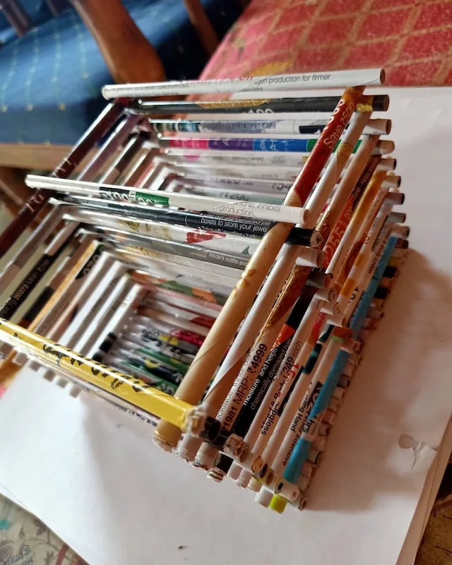 newspaper craft projects upcycled