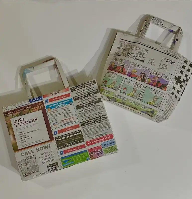 newspaper craft projects upcycled