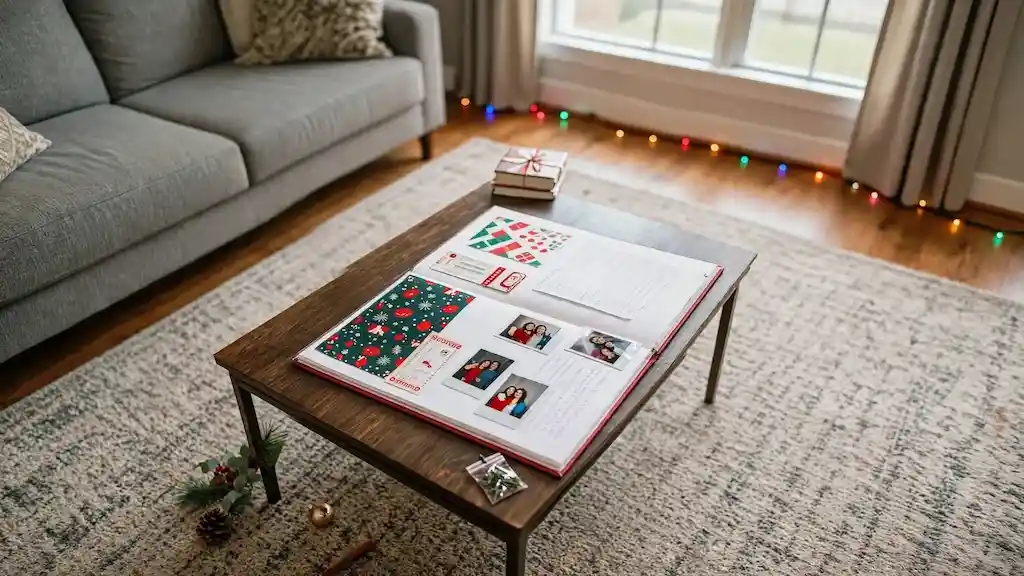 Christmas memory book scrapbook holiday traditions